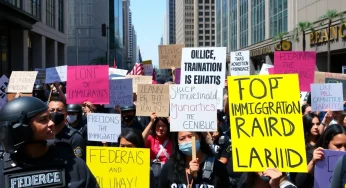 Tensions Rise in Downtown Los Angeles Amid ICE Raids