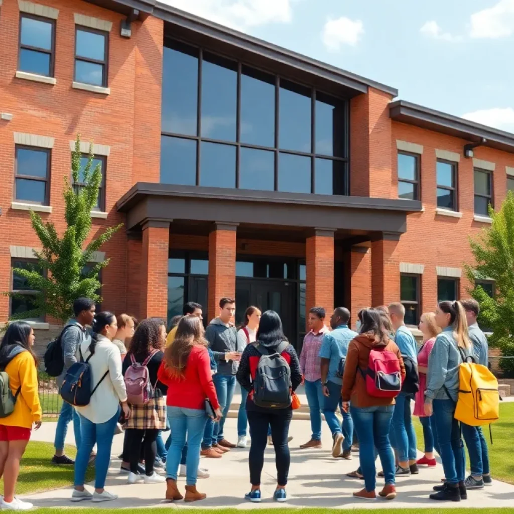 Students discussing issues of diversity and inclusion on campus