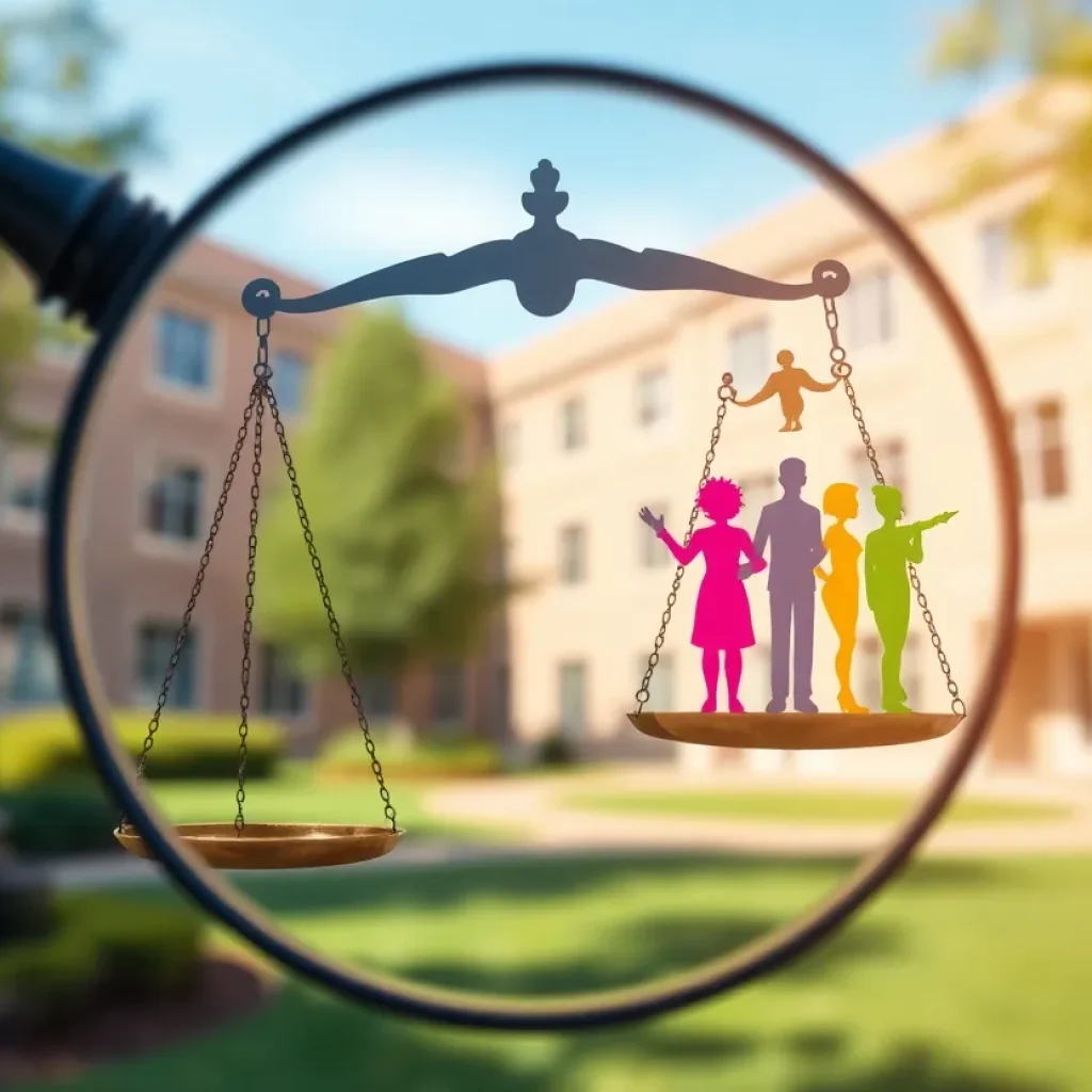 Abstract representation of diversity initiatives at a university
