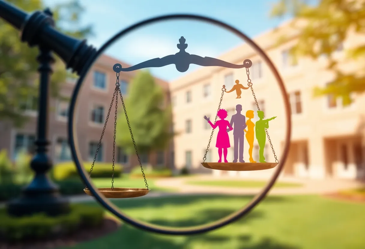 Abstract representation of diversity initiatives at a university