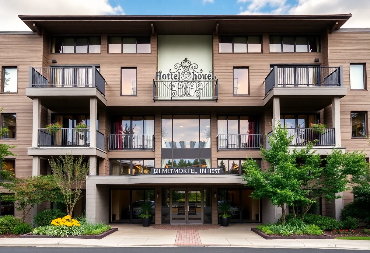 Exterior view of AC Hotel by Marriott in Asheville, North Carolina
