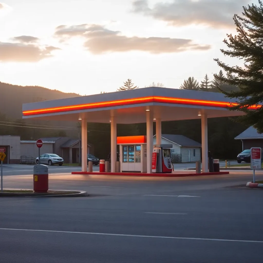 Gas station in Asheville, North Carolina