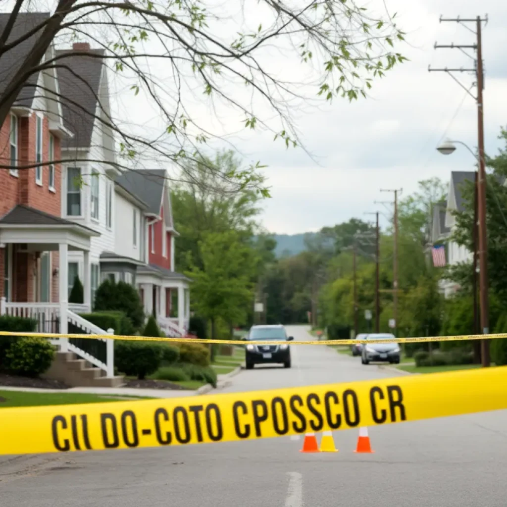 Police investigation scene in Asheville after shootings.