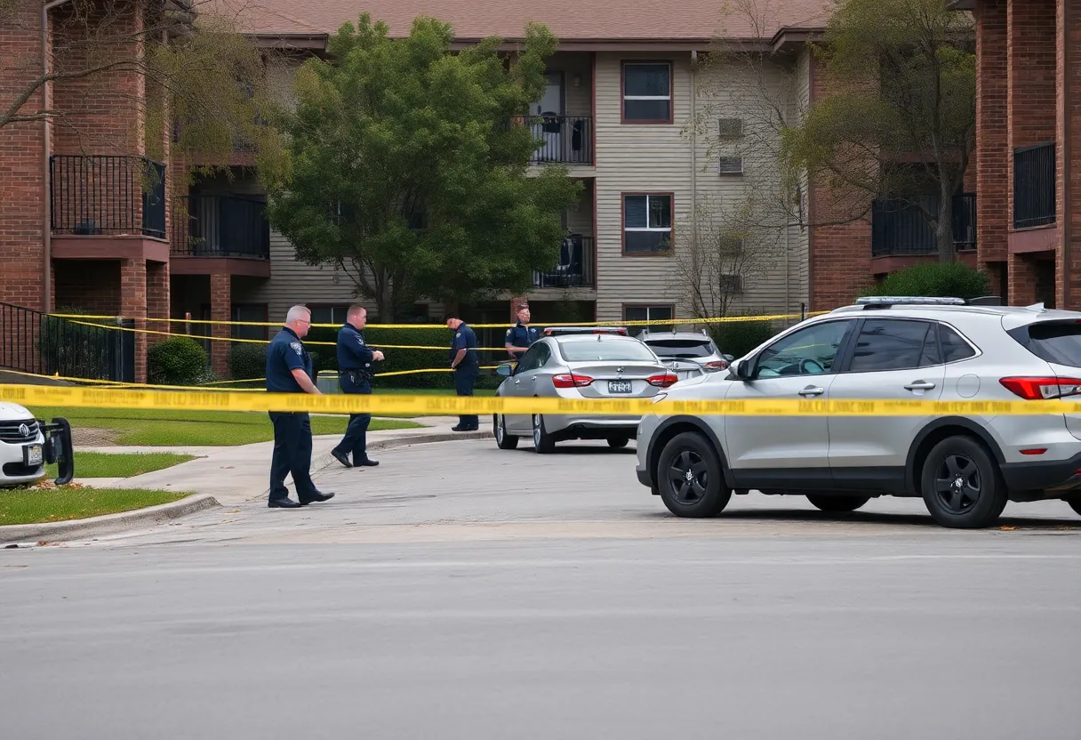 Police investigation scene in Asheville after shootings.