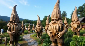 North Carolina Arboretum Unveils Giant Troll Sculptures