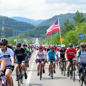 Cyclists gathered for a memorial ride in Asheville