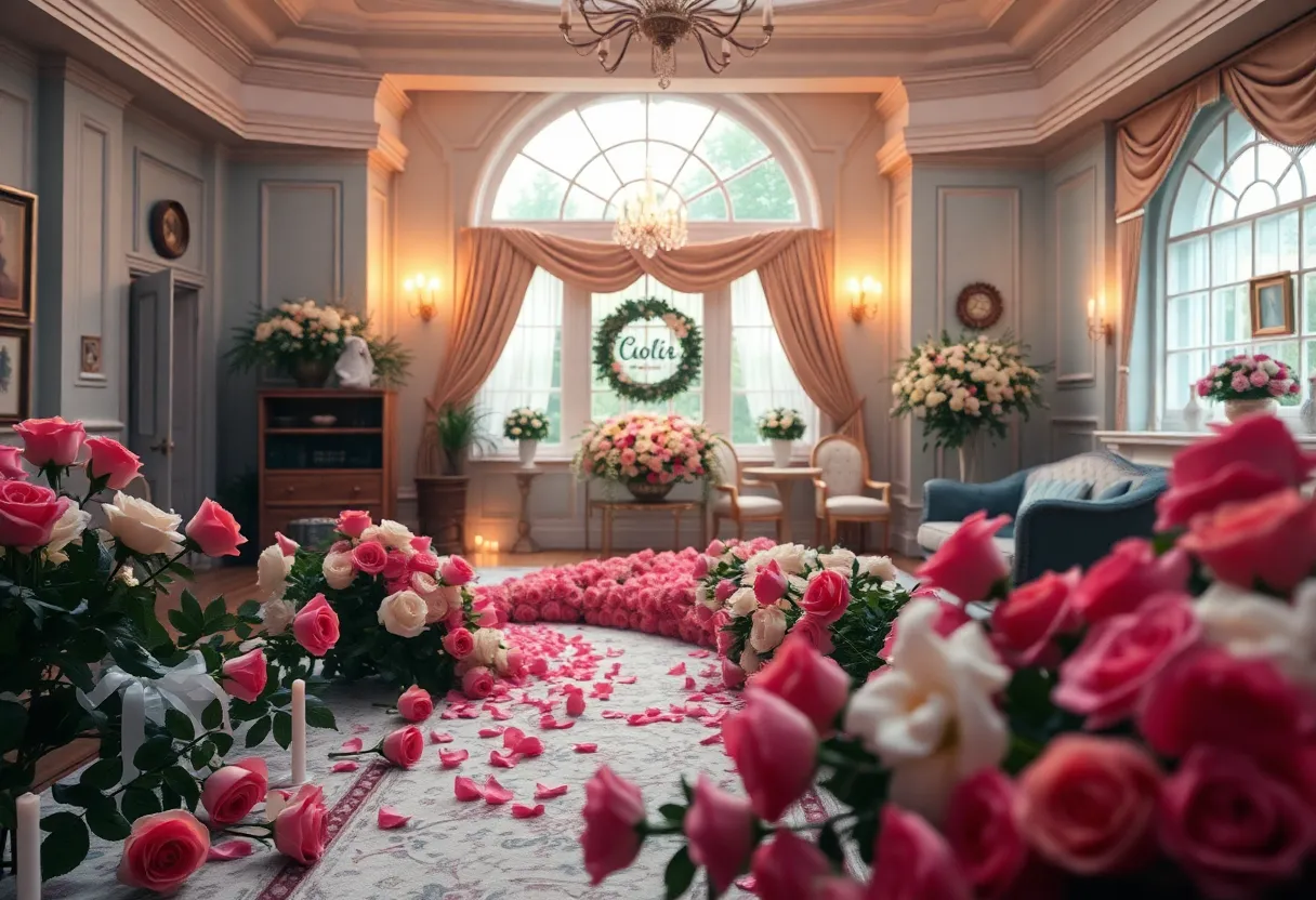 A serene tribute to Eileen Fulton with symbolic roses.