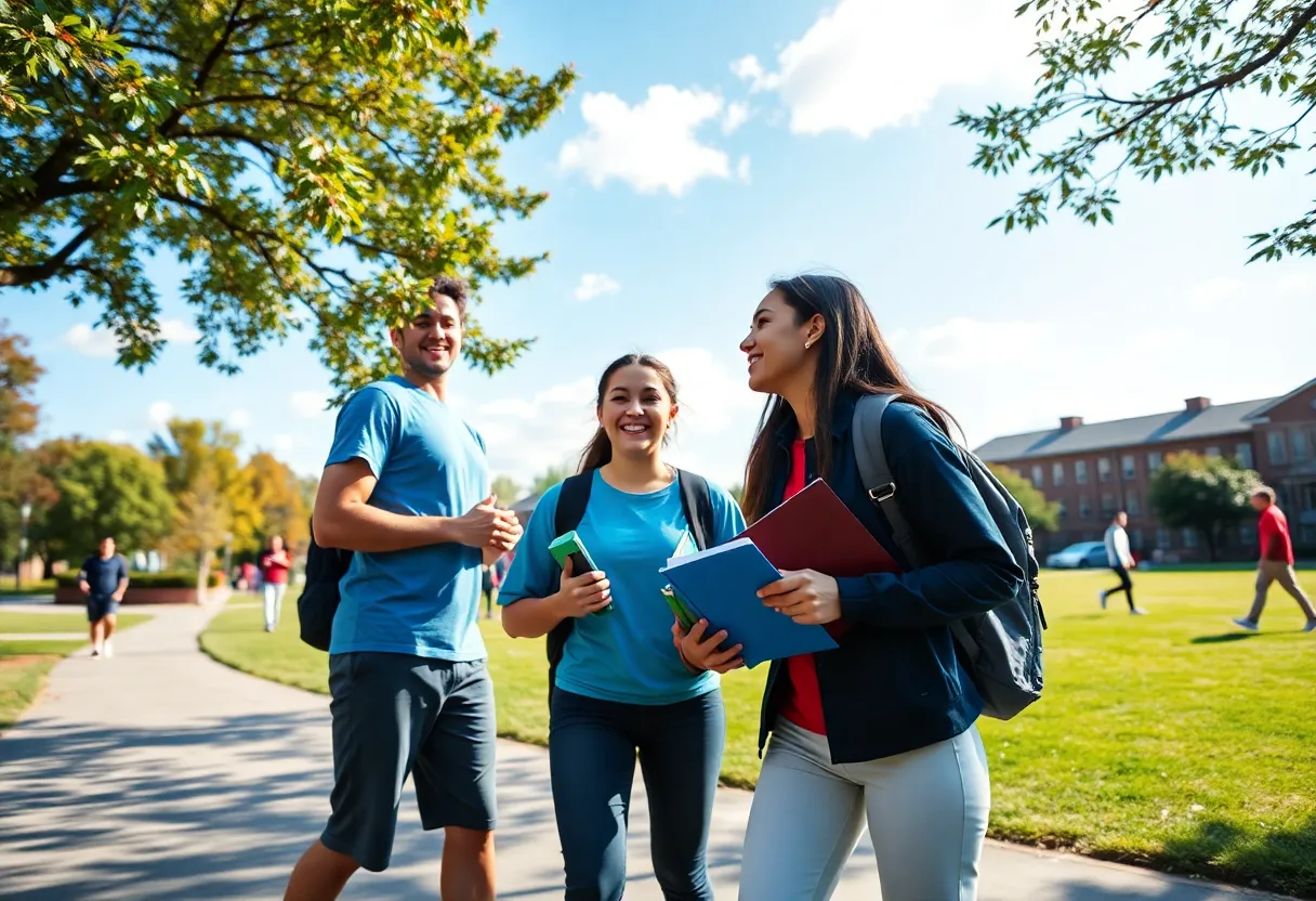 Students participating in athletic events at UNC Asheville during the Centennial Campaign.