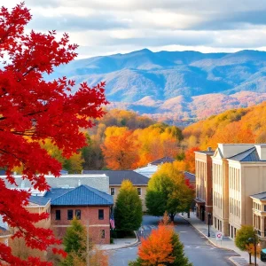 Colorful fall foliage in Asheville, North Carolina