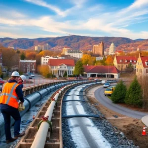 Infrastructure repair in Asheville following storm damage