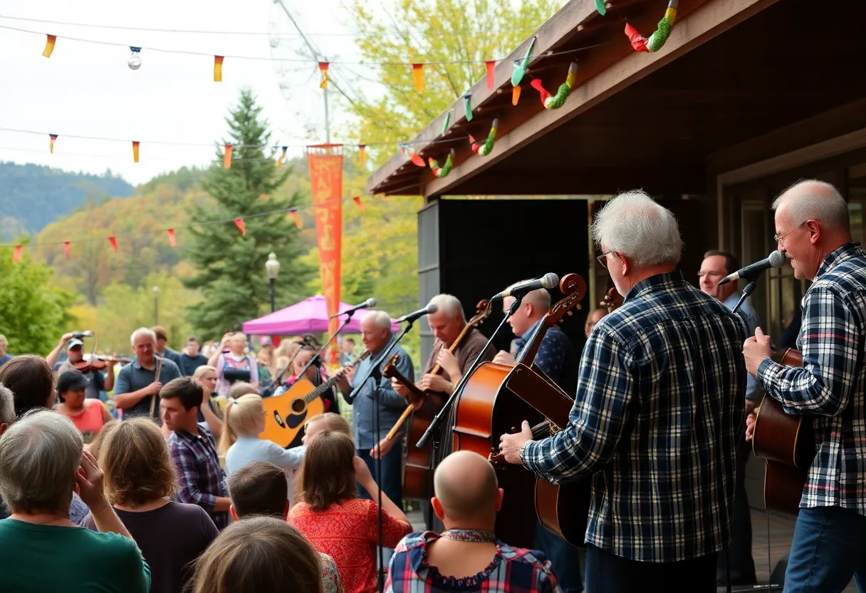 Musicians performing at The Asheville Sessions in Asheville, NC
