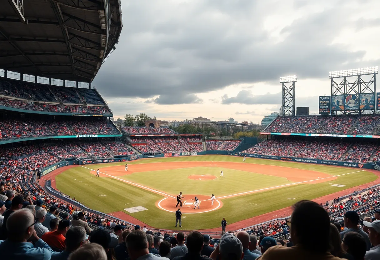 Baseball game at McCormick Field featuring Asheville Tourists