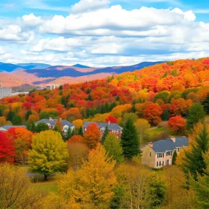Vibrant fall colors in Asheville, North Carolina