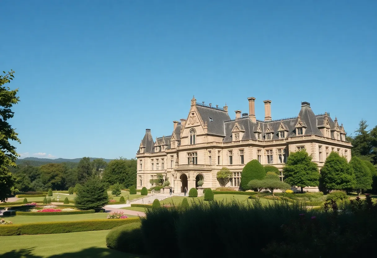Biltmore Estate in Asheville, NC, landscaped for a wedding
