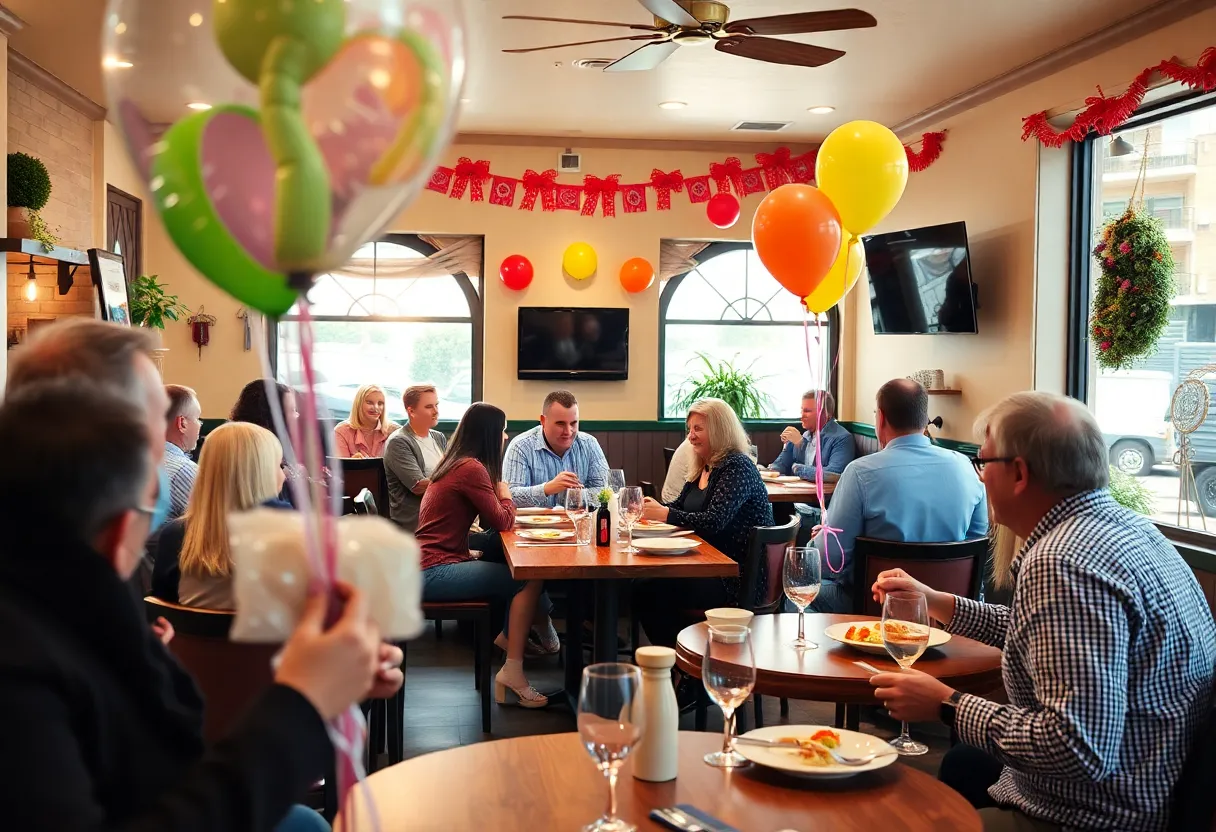 Guests celebrating the reopening of Corner Kitchen in Biltmore Village