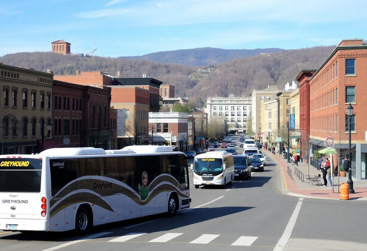 New Greyhound bus station on Ashland Avenue in downtown Asheville