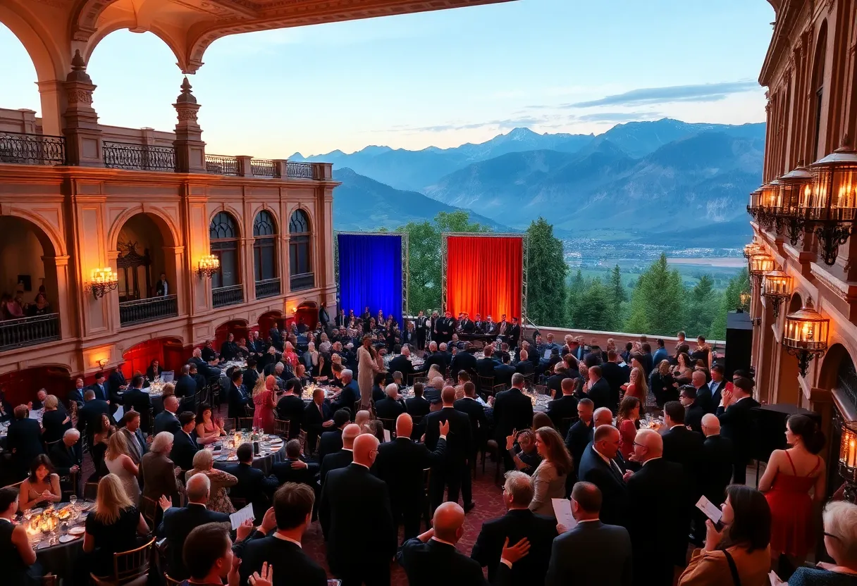 Guests attending the North Carolina Award ceremony at a historic venue.