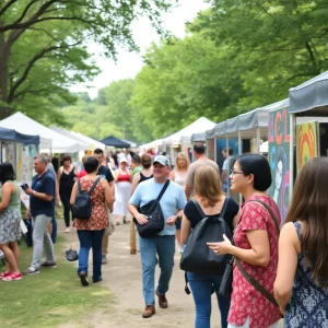 Outdoor arts festival in Asheville, North Carolina