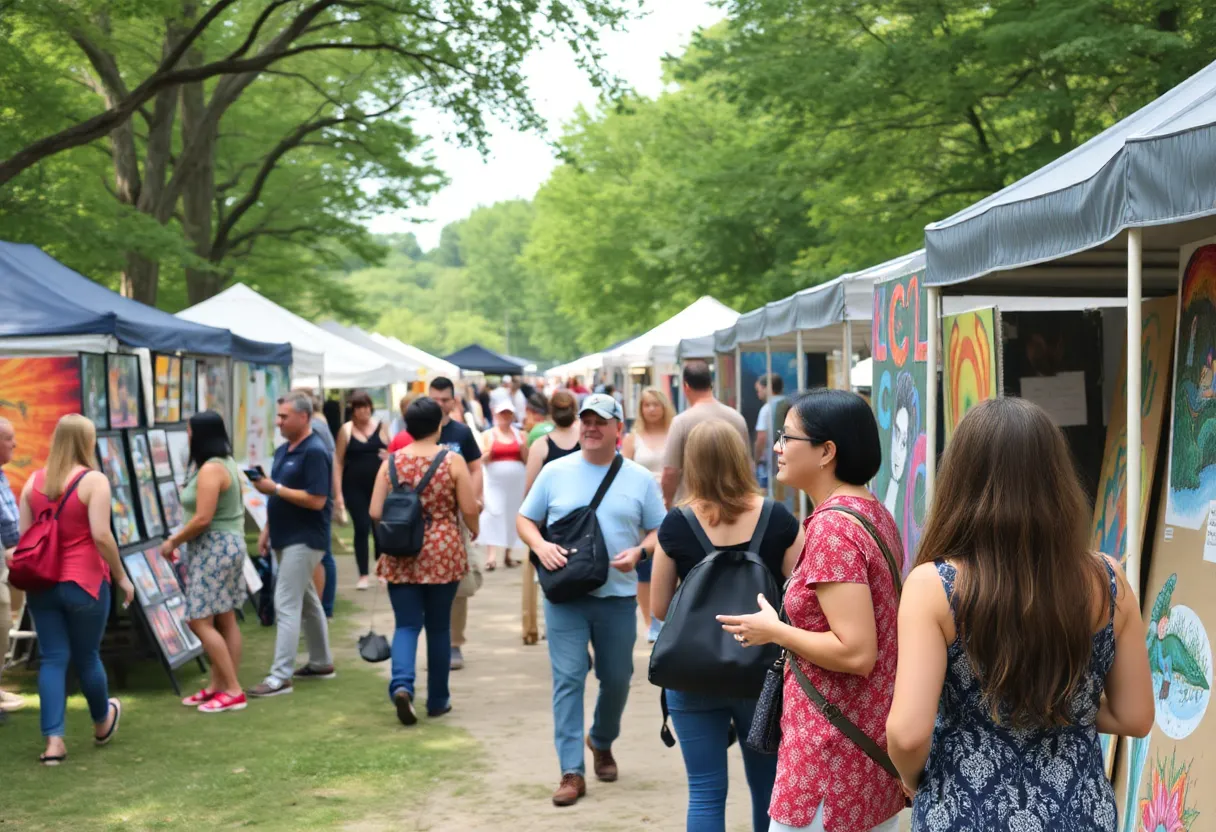 Outdoor arts festival in Asheville, North Carolina