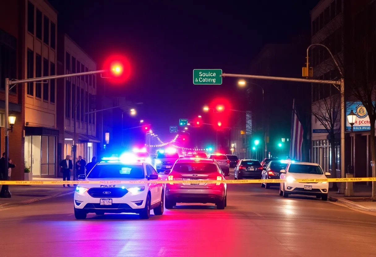 Police responding to a shooting incident in downtown Asheville