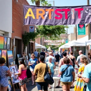Community members enjoying the RAD Resilience art event in Asheville