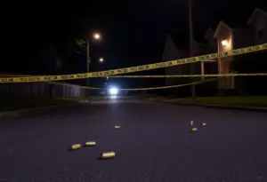 Scene of Asheville shootings with police presence