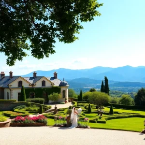A scenic view of Biltmore Estate, a potential wedding venue.
