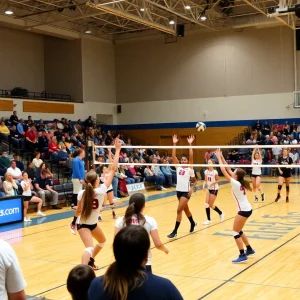 Teams competing in the Blue Ridge Volleyball Classic in Asheville