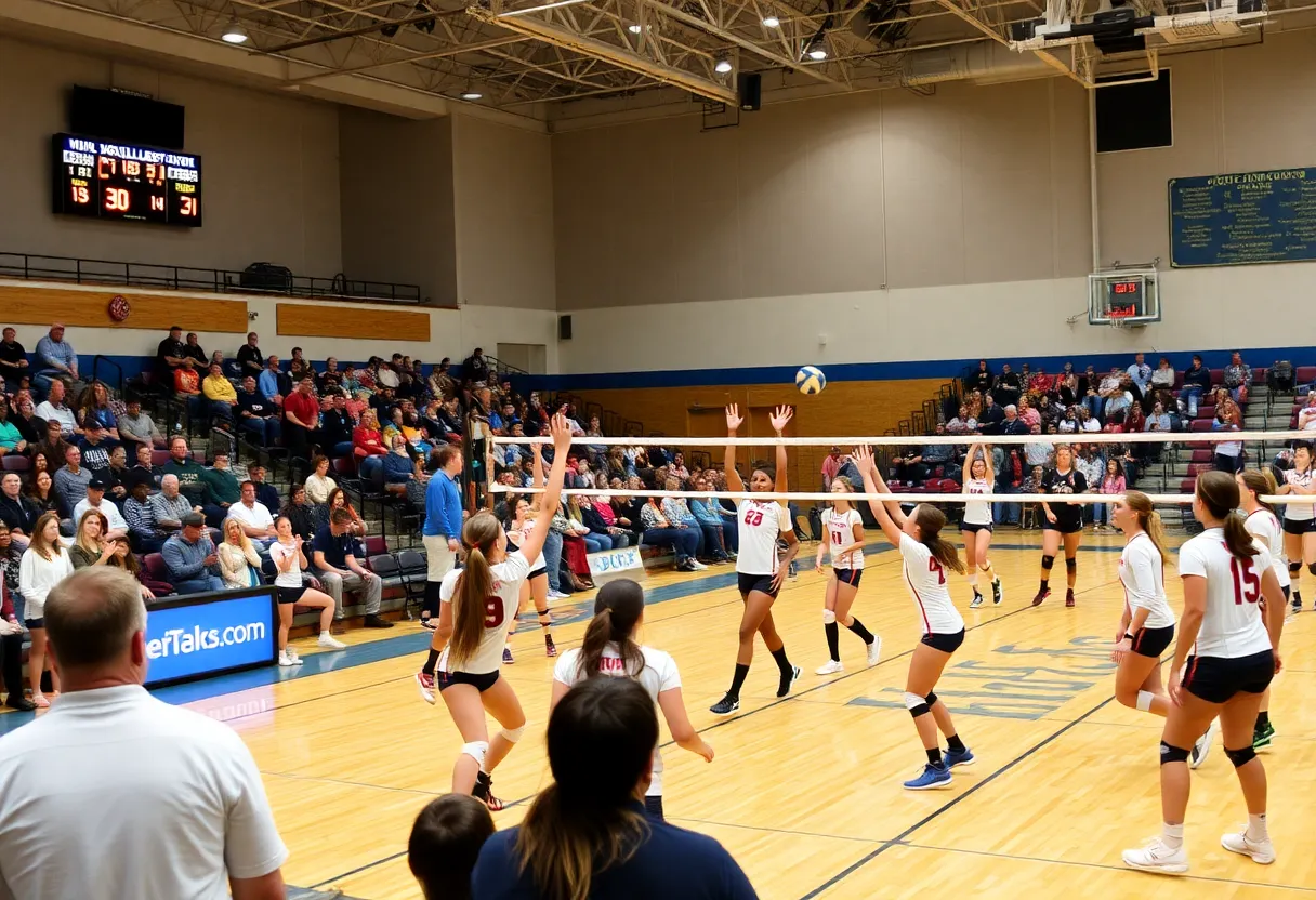 Teams competing in the Blue Ridge Volleyball Classic in Asheville