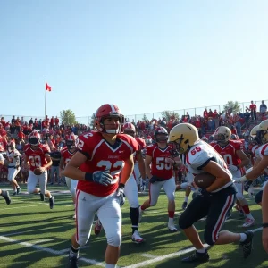 High school football game in action during Friday Football Frenzy