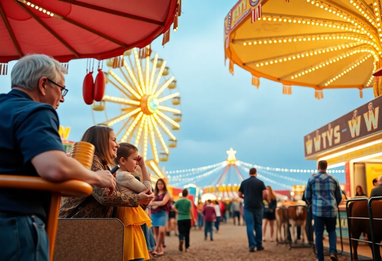 Families enjoying activities at the North Carolina Mountain State Fair