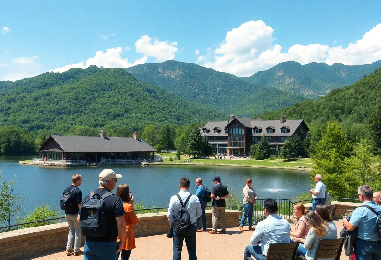 Travel journalists and content creators at Lake Junaluska Conference Center