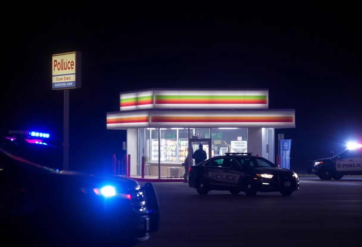 Police responding to a gunfire incident at a convenience store in Asheville