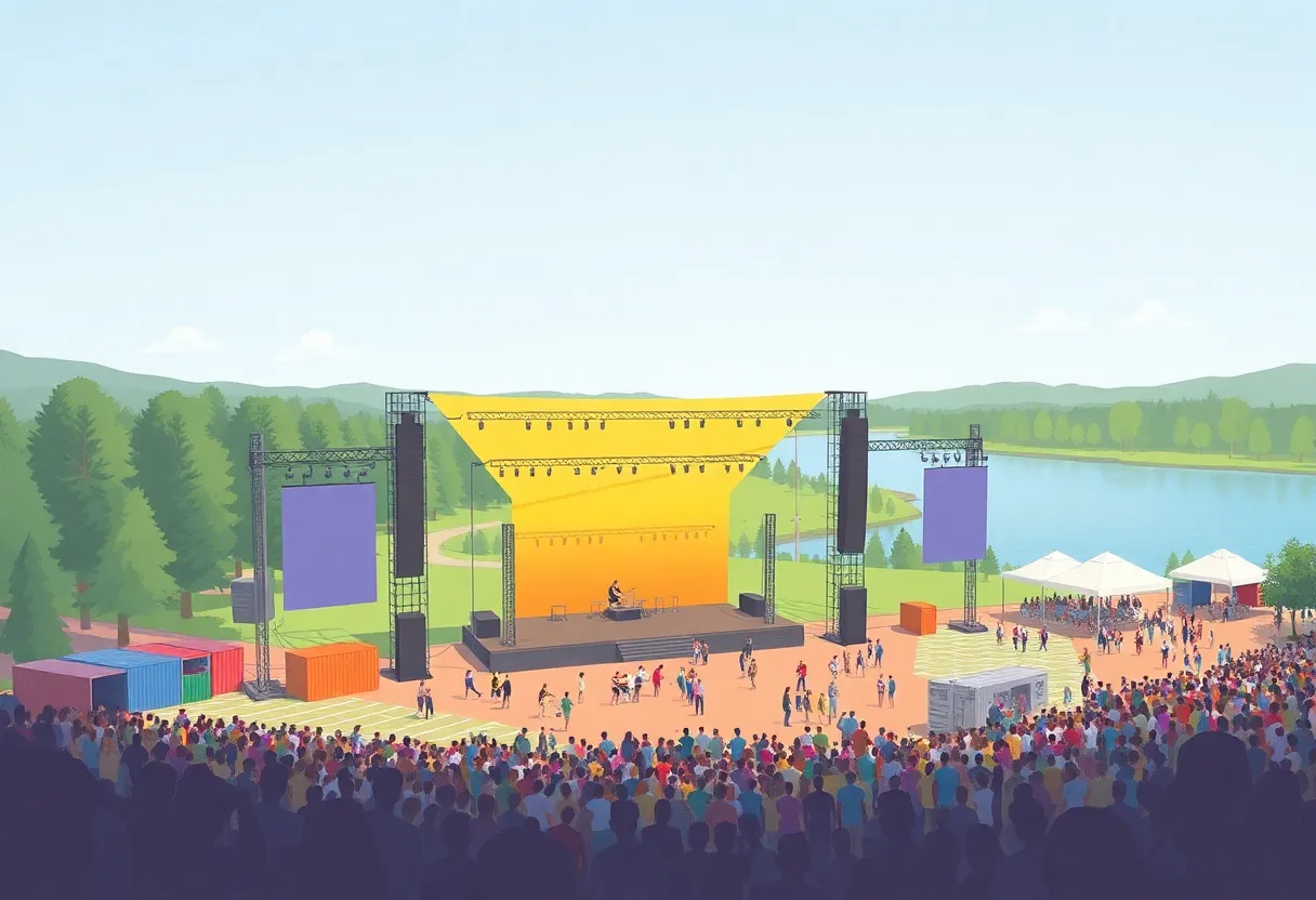 Concept design of Asheville's new outdoor concert venue