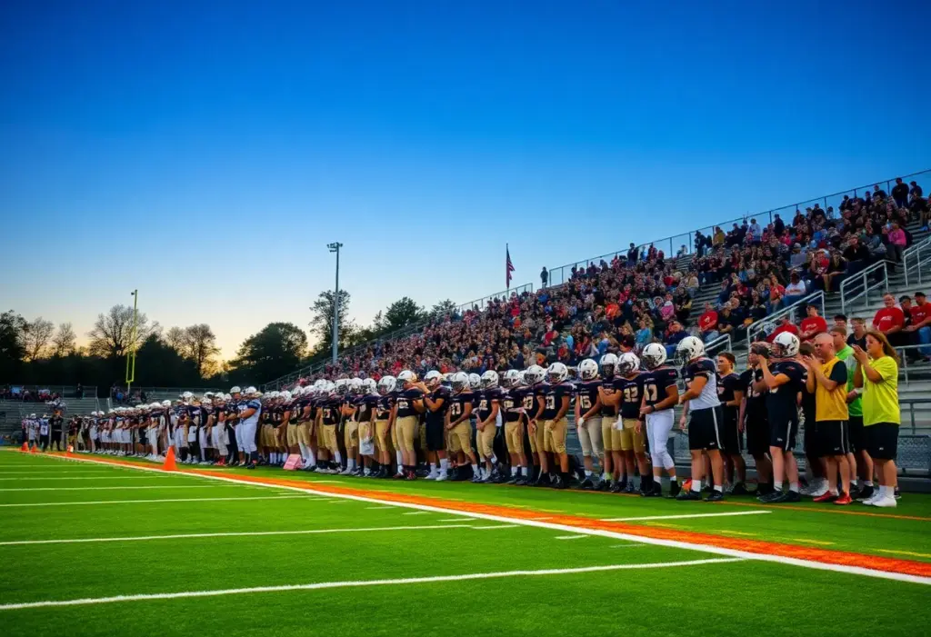 Asheville Cougars playing against North Buncombe Black Hawks on the football field