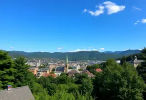 Scenic landscape of Asheville, North Carolina promoting health and wellness