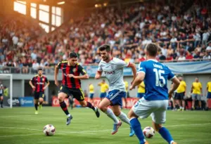 Men's soccer match between High Point Panthers and UNC Asheville Bulldogs