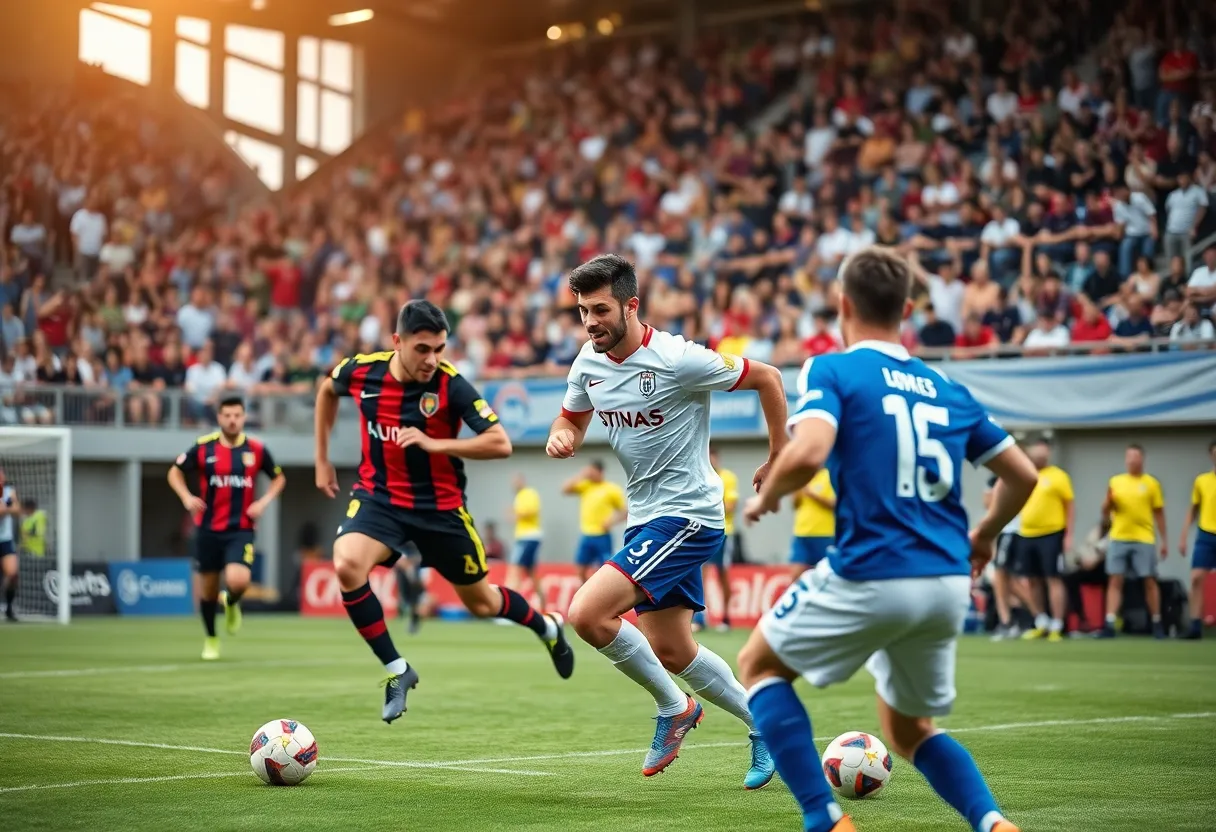 Men's soccer match between High Point Panthers and UNC Asheville Bulldogs