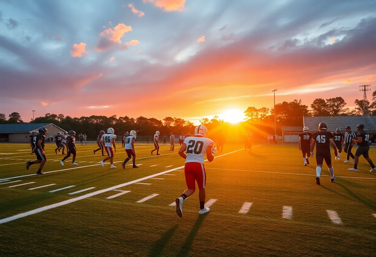 High school football game between HPCA and Asheville School