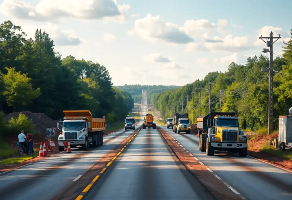 Construction of Interstate 26 Connector in Asheville