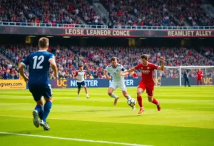 Players from UNC Asheville men's soccer team during the match against Longwood