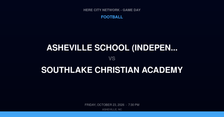 Asheville School (Independent) vs. SouthLake Christian Academy — Football Game Day — Huntersville, NC — Oct 23, 2026