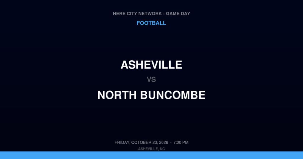 Asheville vs. North Buncombe — Football Game Day — Weaverville, NC — Oct 23, 2026