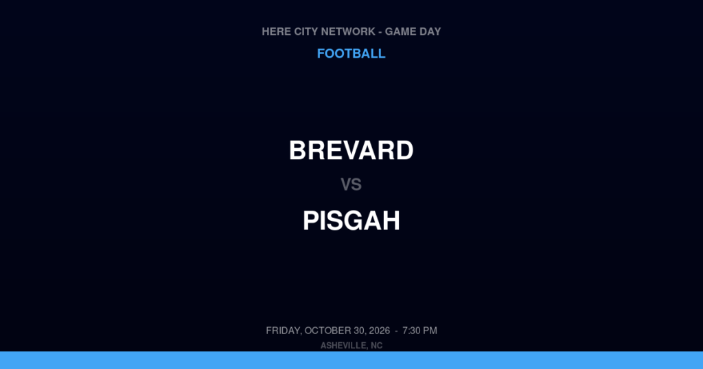 Brevard vs. Pisgah — Football Game Day — Canton, NC — Oct 30, 2026
