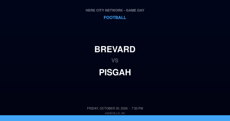 Brevard vs. Pisgah — Football Game Day — Canton, NC — Oct 30, 2026
