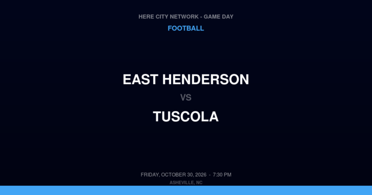 East Henderson vs. Tuscola — Football Game Day — Waynesville, NC — Oct 30, 2026