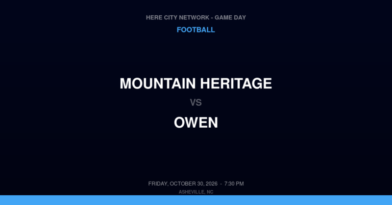 Mountain Heritage vs. Owen — Football Game Day — Black Mountain, NC — Oct 30, 2026
