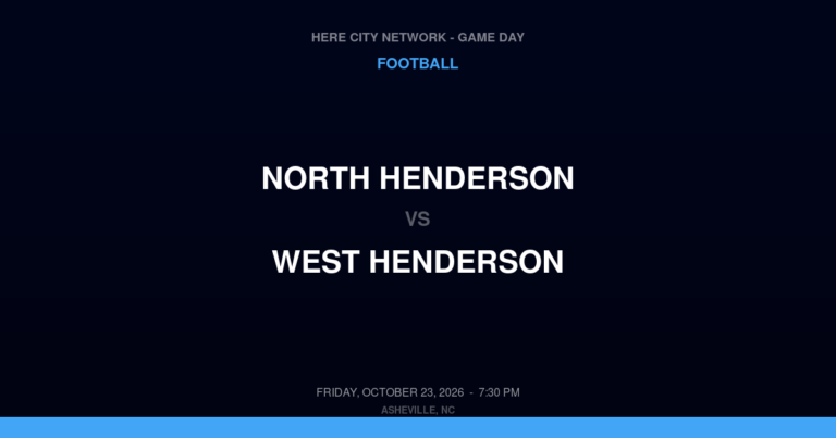 North Henderson vs. West Henderson — Football Game Day — Hendersonville, NC — Oct 23, 2026