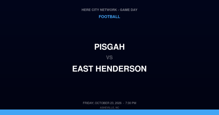 Pisgah vs. East Henderson — Football Game Day — East Flat Rock, NC — Oct 23, 2026